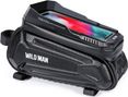 Bike frame bag 1,2 L black texture honeycomb D'comb WILD MAN