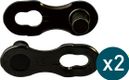 Set of 2 KMC MissingLink CL555R DLC 11V Black quick releases