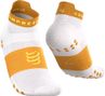 Compressport Pro Racing V4.0 Run Low sokken, wit/oranje