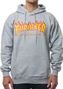 THRASHER FLAME LOGO Hoodie Grey