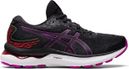 Asics Gel Nimbus 24 Running Shoes Black Purple Women's