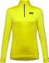 Langarm Trikot Women Gore Wear Everyday Thermo 1/4-Zip Gelb Fluo