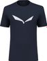 T-Shirt Manches Courtes Salewa Solidlogo Bleu Marine
