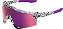 Lunettes 100% Speedcraft Elly 3 White Venom HiPer Violet Miroir