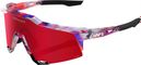 Lunettes 100% Speedcraft FDJ Gloss Translucent Red/Blue Fire Red Miroir