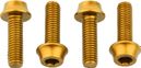 Wolf Tooth Water Bottle Cage Bolts (x4) M5x15 mm Gold