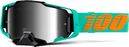 Masque 100% Armega Clark Vert Turquoise - Orange / Ecran Ultra HD Miroir Argent 