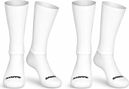Darevie AERO Socken 2 Paar Radsport Straße Aerodynamik Silikon-Grip Weiß