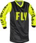 Maillot Manches Longues Fly F-16 Noir / Jaune Fluo Enfant