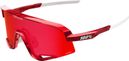 Lunettes 100% Slendale Pidcock Gloss Red Holographic Fire Red Miroir