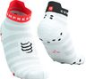 Chaussettes Compressport Pro Racing V4.0 Ultralight Run Low Blanc/Rouge/Noir