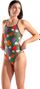 Costume da bagno Arena Rain Forest Donna Verde/Blu