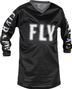 Fly F-16 Langarmtrikot Schwarz / Weiß Kinder