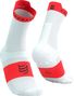 Chaussettes Compressport Pro Racing V4.0 Run High Blanc/Rouge