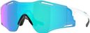 Lunettes Oakley Cybr Zero Polished White Blanc / Prizm Sapphire / ref: OO9512-0239