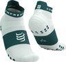 Chaussettes Compressport Pro Racing V4.0 Ultralight Run Low Blanc/Bleu 
