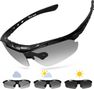 Lunettes de  vélo anti-UV avec verres teintés - noir