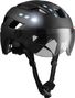 Casque E-Bike adulte | Noir avec visière et lumières intégrées | Certifié EN1078