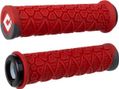 Pair of Odi Vanquish V2.1 Grips 135 mm Red Grey
