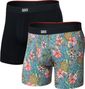 Saxx Vibe Xtra Soft Comfort Brief Fly Men's Boxer Briefs Multicolor/Black (2-Pack)