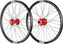 Paire de Roues Alu Disque Helium Pride Control V2 20/15mm Rouge