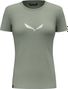 Maglietta a manica corta Salewa da donna Solidlogo Verde