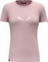 Damen Kurzarm T-Shirt Salewa Solidlogo Pink