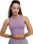 Débardeur crop top trail running femme Randonnée Phoenix Lilac Pourpre