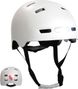 Casque Vélo Skater avec éclairage avant et arrière |Blanc Mat