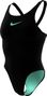Costume da bagno Nike Swim Logo Graphic Pebble Fastback nero da donna