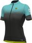 Maillot de manga corta para mujer Alé Turquesa degradado/Negro