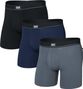 Boxers Saxx Essential Cotton Brief Fly Gris/Bleu/Noir Homme (Lot de 3)