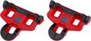 Pair of BBB PowerClip 3 ° Red Cleats