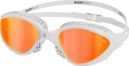 BuddySwim OzeanX Swim Goggles White/Orange Mirror