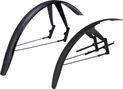Pair of BBB Front and Rear DiscGuard Plus Mudguards 28" Black