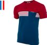 LeBram Short Sleeve T-Shirt with Tourmalet Pocket Red / Blue