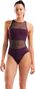 Maillot de Bain Arena Mesh Panels Dos Vent Bordeaux Femme