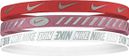 Mini-Stirnbänder (x3) Unisex Nike Headbands Metallic 3.0 Mehrfarbig