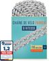 Alphatrail Chaîne Vélo 9V – 116 maillons  compatible Shimano/SRAM/KMC