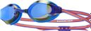 Tyr Blackops Racing Schwimmbrille, verspiegelt, blau/korallenrot, für Damen