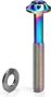 Remklauwbout Flat Mount Titanium M5 Torx 25 met ring absoluutBLACK Regenboog