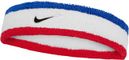 Bandeau éponge Nike Swoosh Classic Blanc/Bleu/Rouge