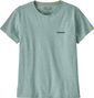 Maglietta Patagonia P-6 Logo Responsibili-Tee Donna Blu