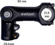 POTENCE Ahead REGLABLE REHAUSSE Long: 90mm Potence: 28 6 Cintre: 31 8.