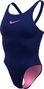 Costume da bagno Nike Swim Logo Graphic Pebble Fastback blu da donna