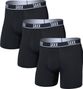 Saxx Essential Performance Mesh Brief Fly Boxershorts Zwart Heren (3-pack)