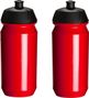 Gourde 2 x 500 ml Rouge avec bouchon noir