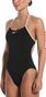 Bañador Nike Swim Hydrastrong con logo gráfico y espalda ajustable en T, negro, para mujer
