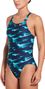 Costume da bagno Nike Swim HydraStrong Asteroid Swoosh verde da donna