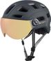 Casque Cairn Quartz Visor LED USB Black Gold / Noir Or